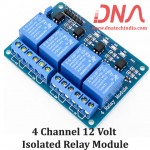 4 Channel 12 Volt Isolated Relay Module