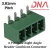 4 Pin Male Right Angle Header 3.81 mm pitch (Combicon Connector) 4 Pin Male Right Angle Header 3.81 mm pitch (Combicon Connector)