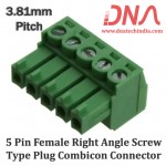 5 Pin Female Right Angle Screwable Plug 3.81mm (Combicon Connector)