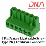 6 Pin Female Right Angle Screwable Plug 5.08mm (Combicon Connector)