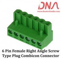 6 Pin Female Right Angle Screwable Plug 5.08mm (Combicon Connector) 6 Pin Female Right Angle Screwable Plug 5.08mm (Combicon Connector)