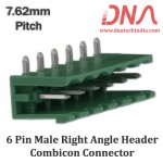 6 Pin Male Right Angle Header 7.62 mm pitch (Combicon Connector)