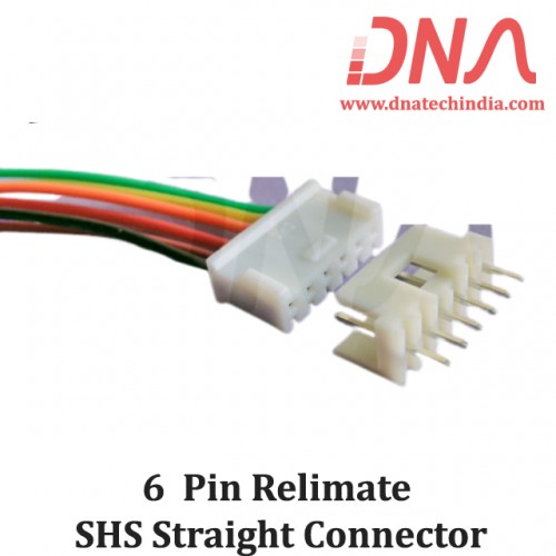 6 Pin 2.54mm SHS Straight M/F Relimate Connector