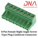 8 Pin Female Right Angle Screwable Plug 5.08mm (Combicon Connector)