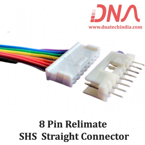 8 Pin 2.54mm SHS Straight M/F Relimate Connector