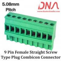 9 Pin Female Straight Screwable Plug 5.08mm (Combicon Connector) 9 Pin Female Straight Screwable Plug 5.08mm (Combicon Connector)
