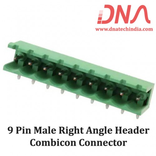 9 Pin Male Right Angle Header 5.08 mm pitch (Combicon Connector)