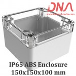 ABS 150x150x100 mm IP65 Enclosure with Transparent Top