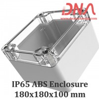 ABS 180x180x100 mm IP65 Enclosure with Transparent Top ABS 180x180x100 mm IP65 Enclosure with Transparent Top