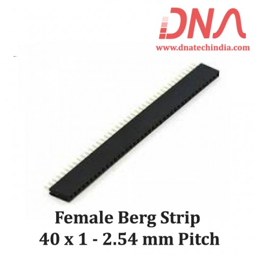 1x40 2.54 mm Berg Strip - Straight Female Header Strip