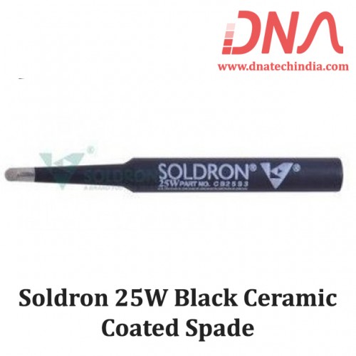 Soldron 25W Black Ceramic Coated Spade Long Life Delux Bit 