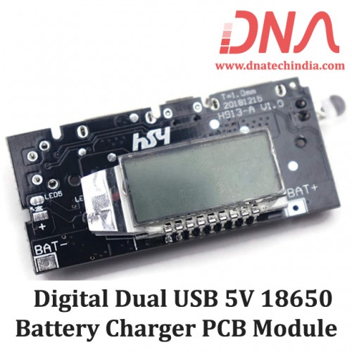 Digital Dual USB 5V 18650 Battery Charger Module With Display