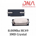 HC49 Surface Mount 8.00 Mhz Crystal Oscillator