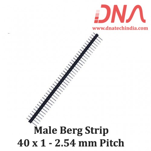 1x40 2.54 mm Berg Strip - Straight Male Header Strip