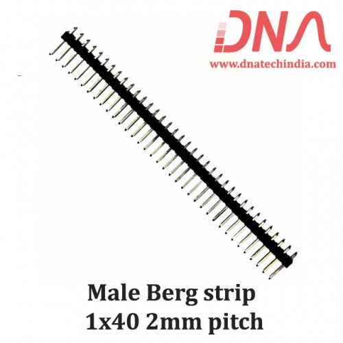 1x40 2 mm Berg Strip - Straight Male Header Strip