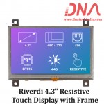 Riverdi 4.3” Resistive Touch Display with Frame