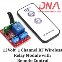 433 Mhz 12 Volt one Channel RF Wireless Relay Module with Remote Control