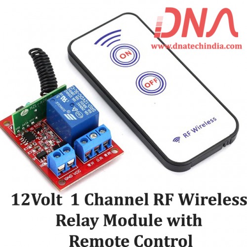 Buy online 433Mhz 12 Volts One Channel RF Wireless Relay Module in