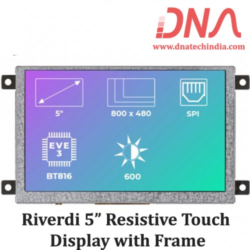 Riverdi 5” Resistive Touch Display with Frame