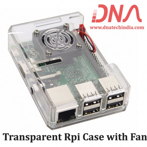 Transparent Raspberry Pi Case with Fan