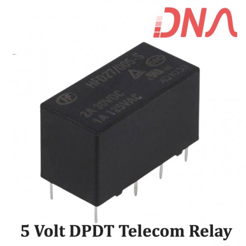 HFD27/0005-S 5 Volt DPDT Telecom Relay