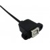 Micro USB to Female USB B Panel Mount Data cable