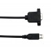 Micro USB to Female USB B Panel Mount Data cable