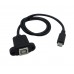 Micro USB to Female USB B Panel Mount Data cable