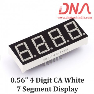 0.56" Four Digit White CA 7 Segment Display 0.56" Four Digit White CA 7 Segment Display