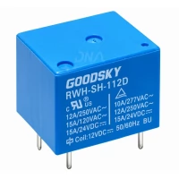 GoodSky RWH-SH-112D 12 VDC SPDT Electromechanical Relay GoodSky RWH-SH-112D 12 VDC SPDT Electromechanical Relay
