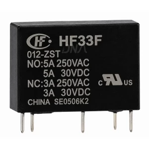 Hongfa HF33F/005-ZST 5 VDC Subminiature Intermediate Power Relay Hongfa HF33F/005-ZST 5 VDC Subminiature Intermediate Power Relay