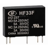 Hongfa HF33F/012-ZST 12 VDC SPDT Subminiature Relay