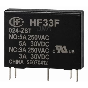 Hongfa HF33F/024-ZST 24 VDC SPDT Electromechanical Relay