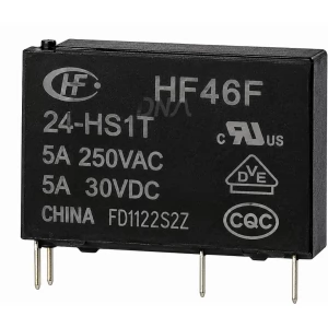 Hongfa HF46F/24-HS1T Subminiature Intermediate Power Relay