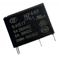 Hongfa HF46F/5-HS1T 5V Form A Electromagnetic PCB Relay Hongfa HF46F/5-HS1T 5V Form A Electromagnetic PCB Relay