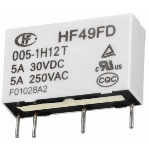 Hongfa HF49FD/005-1H12T 5V SPST-NO Miniature Power Relay Hongfa HF49FD/005-1H12T 5V SPST-NO Miniature Power Relay