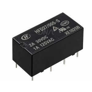 Hongfa HFD27/005-S 5 VDC Two Form C Subminiature DIP Relay