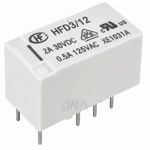 Hongfa HFD3/12 Subminiature Signal Relay with 12 VDC Coil Hongfa HFD3/12 Subminiature Signal Relay with 12 VDC Coil