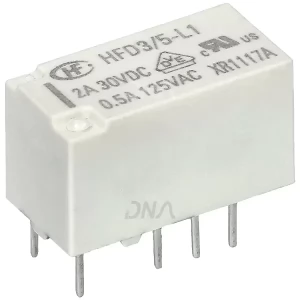 Hongfa HFD3/5 5 VDC Subminiature Signal Relay, 2 Form C