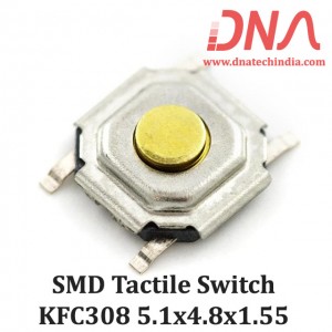 SMD Tactile Switch 4 Pin 5.1x4.8x1.55 (KFC 308) SMD Tactile Switch 4 Pin 5.1x4.8x1.55 (KFC 308)