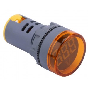 22mm Yellow Panel Voltmeter 22mm Yellow Panel Voltmeter